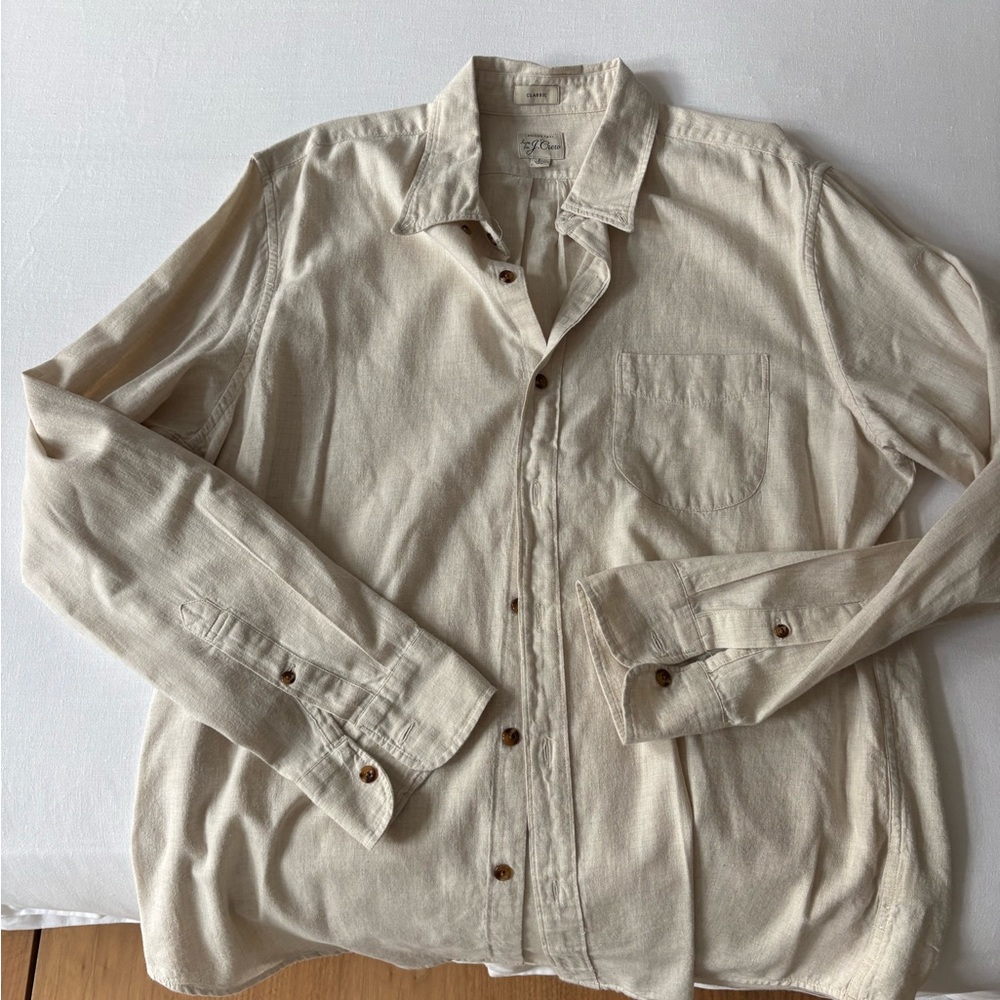 J. Crew Cream Twill Shirt